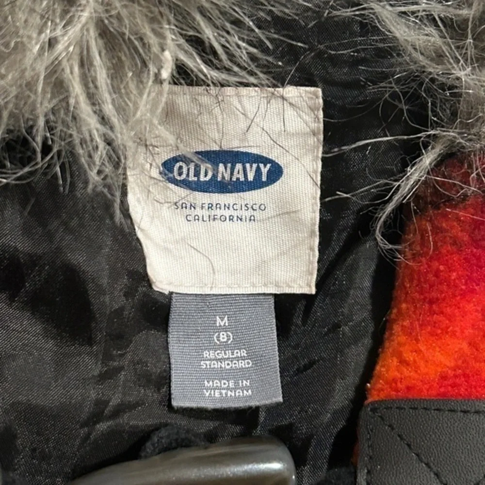 Old Navy Red‎ and Black Plaid Kids Cape